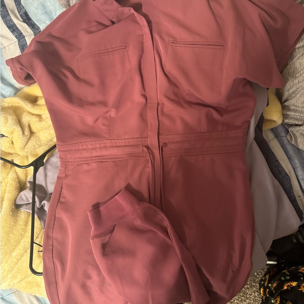 Deep mauve mandala scrub jumpsuit size medium